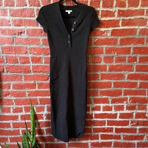 James Perse Ribbed Knit Midi Dress - Size 0